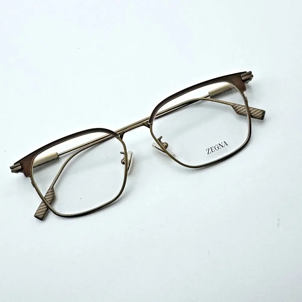 Ermenegildo Zegna Eyeglasses Frames EZ5335-D 046 Matte Light Brown 52-16-145 New